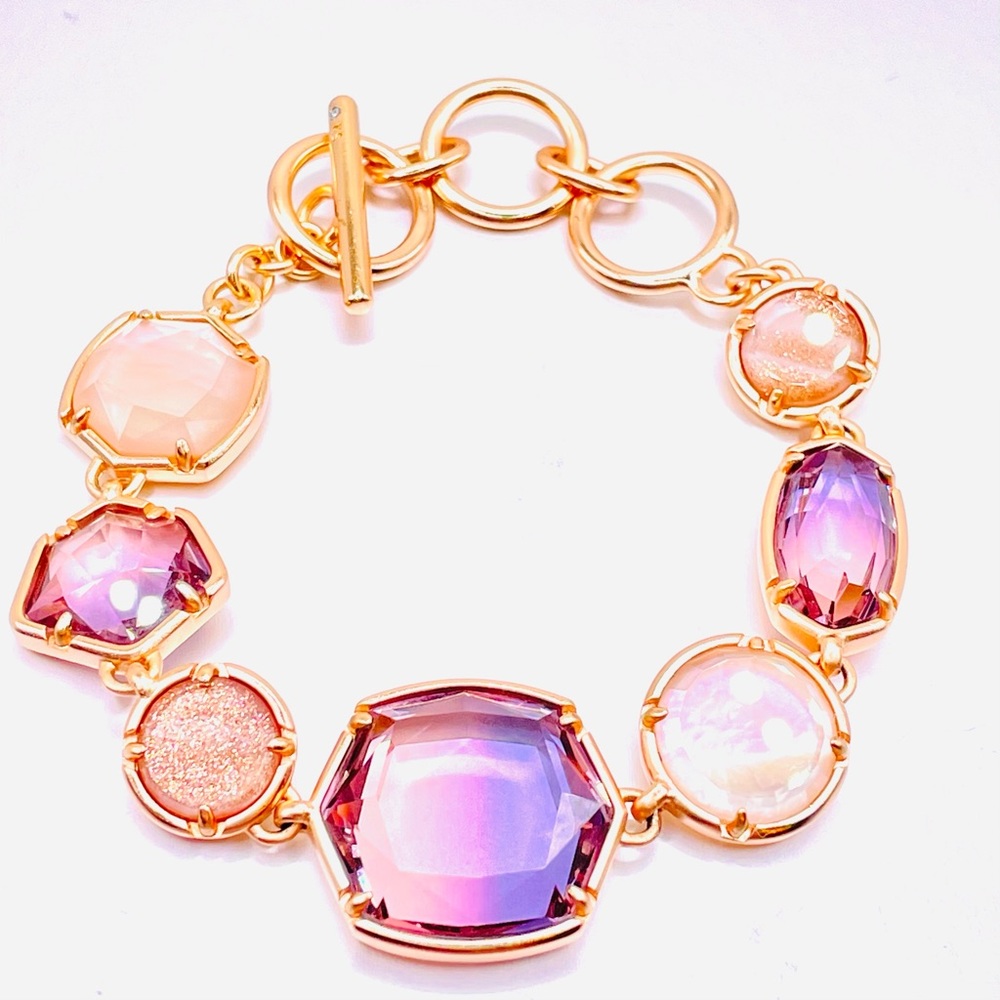 Kendra Scott “Natalia” Link bracelet Peach Ombré mix